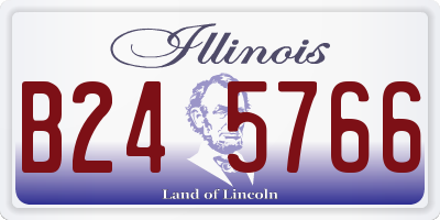 IL license plate B245766
