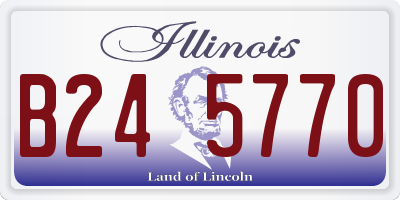 IL license plate B245770
