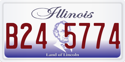 IL license plate B245774