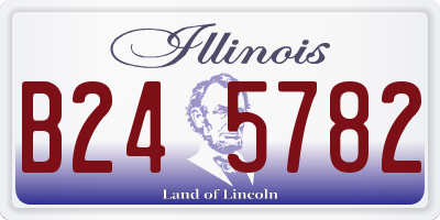 IL license plate B245782