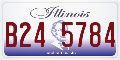 IL license plate B245784
