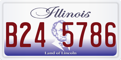 IL license plate B245786