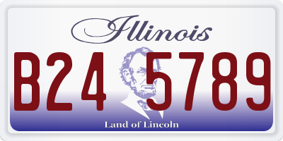 IL license plate B245789