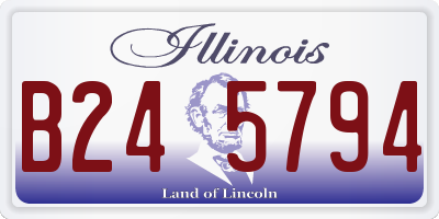 IL license plate B245794