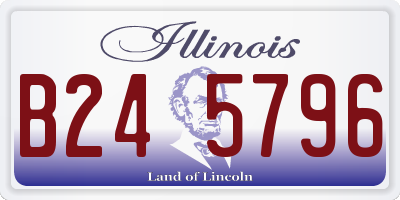 IL license plate B245796