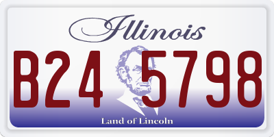 IL license plate B245798