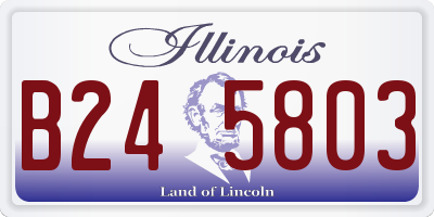 IL license plate B245803