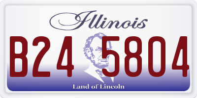 IL license plate B245804