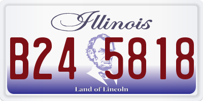IL license plate B245818