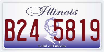 IL license plate B245819
