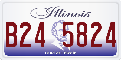 IL license plate B245824