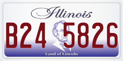 IL license plate B245826