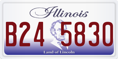 IL license plate B245830