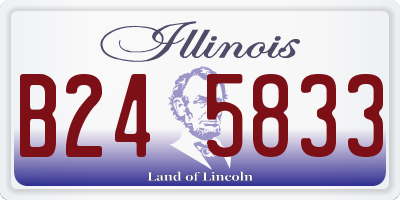 IL license plate B245833