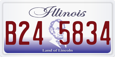 IL license plate B245834