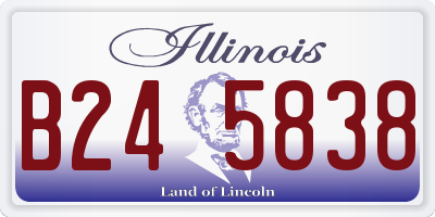 IL license plate B245838