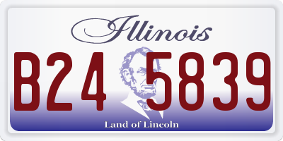 IL license plate B245839