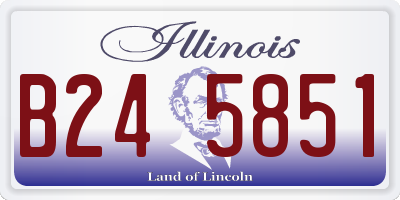 IL license plate B245851