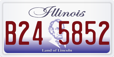 IL license plate B245852