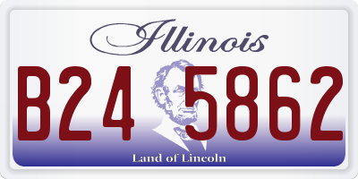 IL license plate B245862