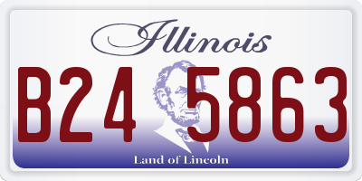IL license plate B245863