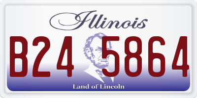 IL license plate B245864
