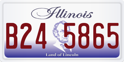 IL license plate B245865