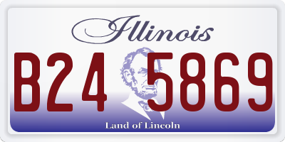 IL license plate B245869