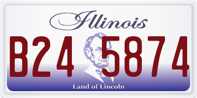 IL license plate B245874