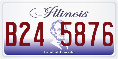 IL license plate B245876