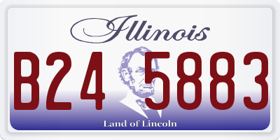 IL license plate B245883