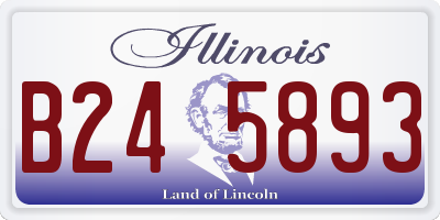 IL license plate B245893