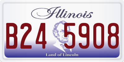 IL license plate B245908