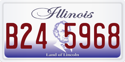 IL license plate B245968