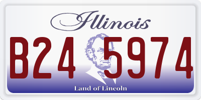 IL license plate B245974