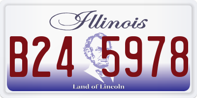 IL license plate B245978