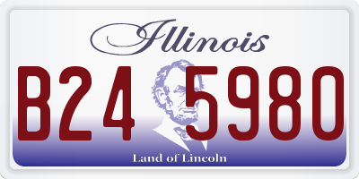 IL license plate B245980
