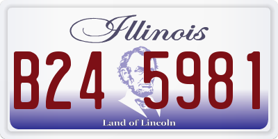 IL license plate B245981