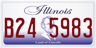 IL license plate B245983