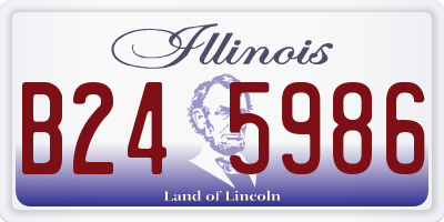 IL license plate B245986