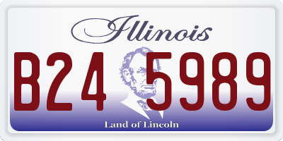 IL license plate B245989