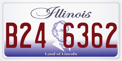 IL license plate B246362
