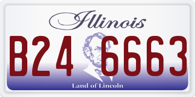 IL license plate B246663