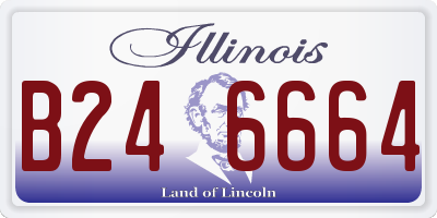 IL license plate B246664