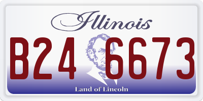 IL license plate B246673
