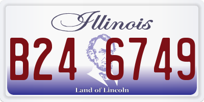 IL license plate B246749