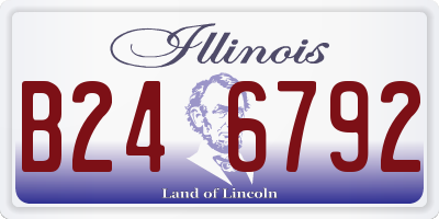 IL license plate B246792
