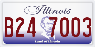 IL license plate B247003