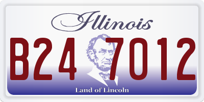 IL license plate B247012