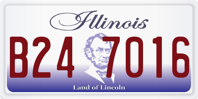 IL license plate B247016